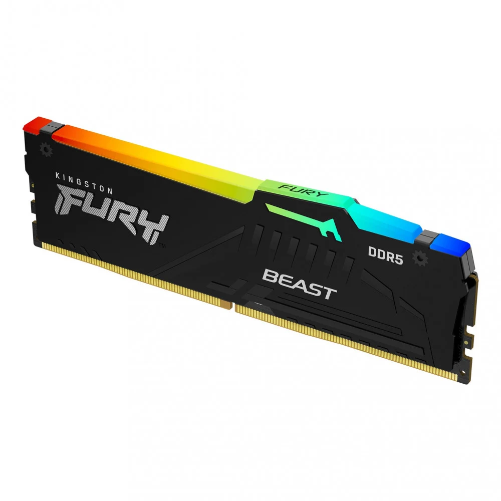 Память DDR5 8GB 5200MHz Kingston KF552C40BBA-8 Fury Beast RGB RTL Gaming PC5-41600 CL40 DIMM 288-pin 1.25В single rank с радиатором Ret