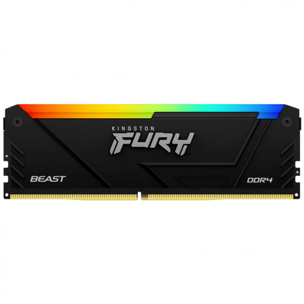 Память DDR4 16GB 3200MHz Kingston KF432C16BB12A/16 Fury Beast RGB RTL Gaming PC4-25600 CL16 DIMM 288-pin 1.35В dual rank с радиатором Ret