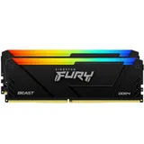 Комплект модулей памяти, Kingston, FURY Beast RGB KF432C16BB2AK2/16 (Kit 2x8GB), DDR4, 16GB, DIMM , Чёрный