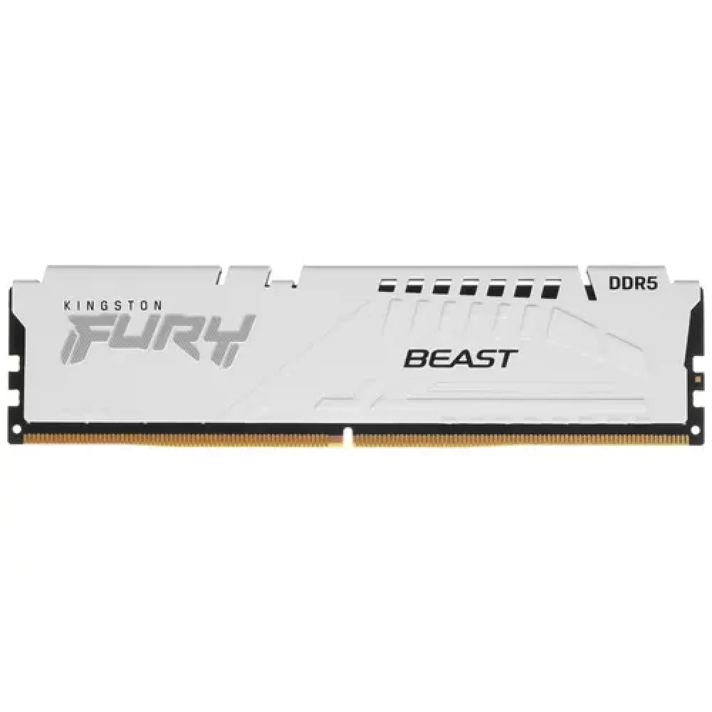 DDR 5 DIMM 32Gb PC44800, 5600Mhz, Kingston FURY Beast White XMP, CL40 (KF556C40BW-32)