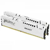 Комплект модулей памяти, Kingston, FURY Beast White XMP KF552C40BWK2-32 (Kit 2x16GB), DDR5, 32GB, CL40, DIMM , Белый