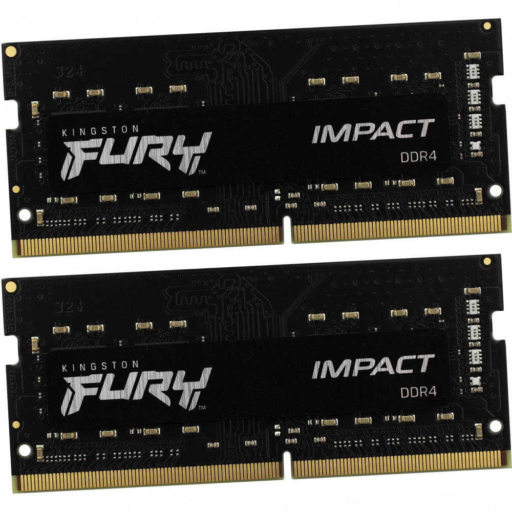 Модуль памяти Kingston FURY Impact Gaming Memory KF432S20IBK2/32 32GB DDR4 3200 SoDimm Non-ECC, CL20, 1.2V, 2Gx8 (Kit of 2), RTL (318388)