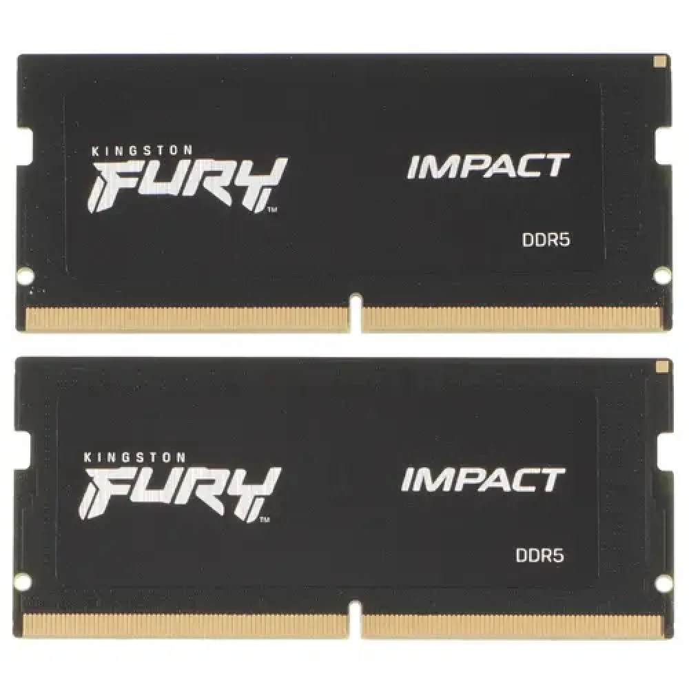 Комплект модулей памяти для ноутбука, Kingston, FURY Impact KF548S38IBK2-32 (Kit 2x16GB), DDR5, 32GB, SO-DIMM <PC5-38400/4800MHz>