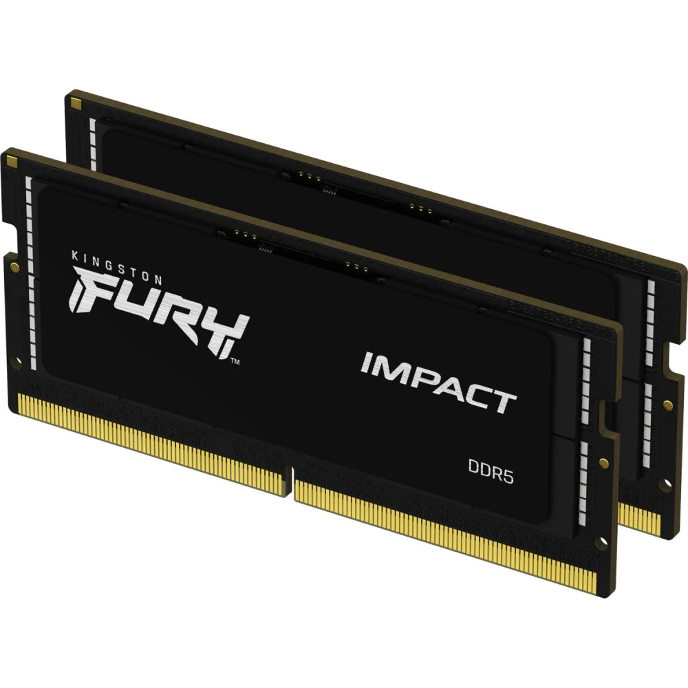 ОЗУ для ноутбука Kingston Fury Impact SO DIMM DDR5, 32GB (16GB x2) DDR5 5600MT/s Non ECC SODIMM, CL40, KF556S40IBK2-32