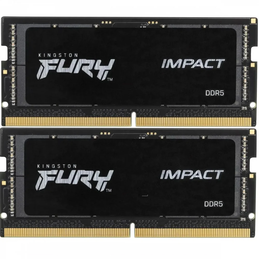 Комплект модулей памяти для ноутбука, Kingston, FURY Impact KF548S38IBK2-64 (Kit 2x32GB), DDR5, 64GB, SO-DIMM <PC5-38400/4800MHz>
