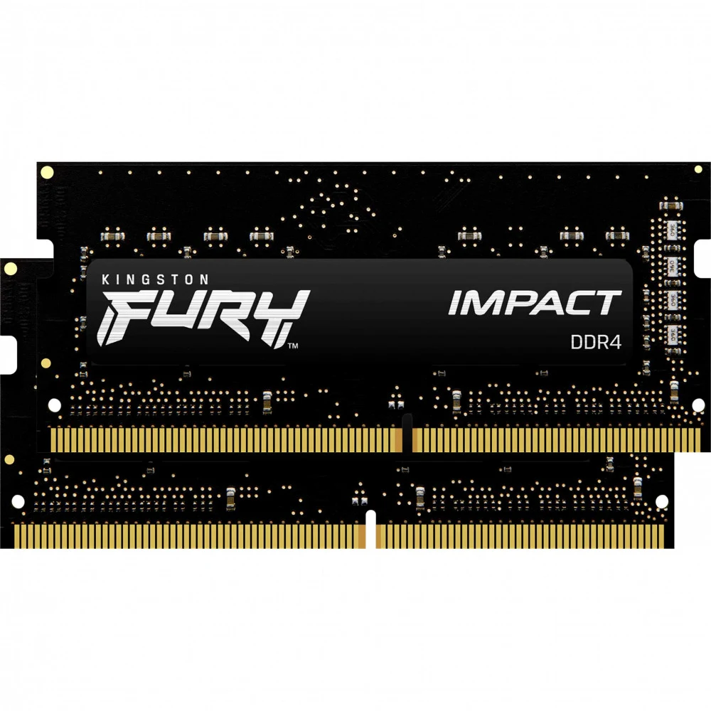 ОЗУ для ноутбука Kingston Fury Impact SO DIMM DDR5, 64GB (32GB x2) DDR5 5600MT/s Non ECC SODIMM, CL40, KF556S40IBK2-64