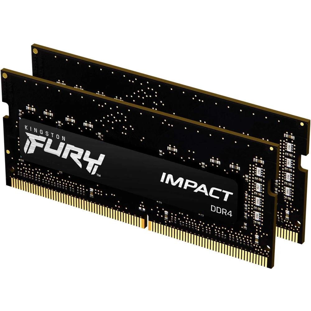 64GB Kingston DDR4 3200 SoDimm FURY Impact Gaming Memory KF432S20IBK2/64 Non-ECC, CL20, 1.2V, 2Gx8 (Kit of 2), RTL
