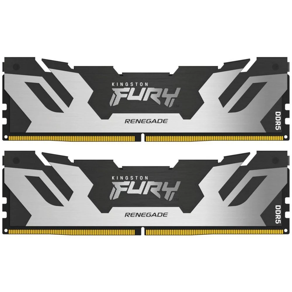 Модуль памяти Kingston 32GB DDR5 6400 DIMM FURY Renegade Silver XMP Gaming Memory KF564C32RSK2-32 Non-ECC, CL32, 1.4V, (Kit of 2) 1RX8 32-39-39 288-pin 16Gbit, RTL