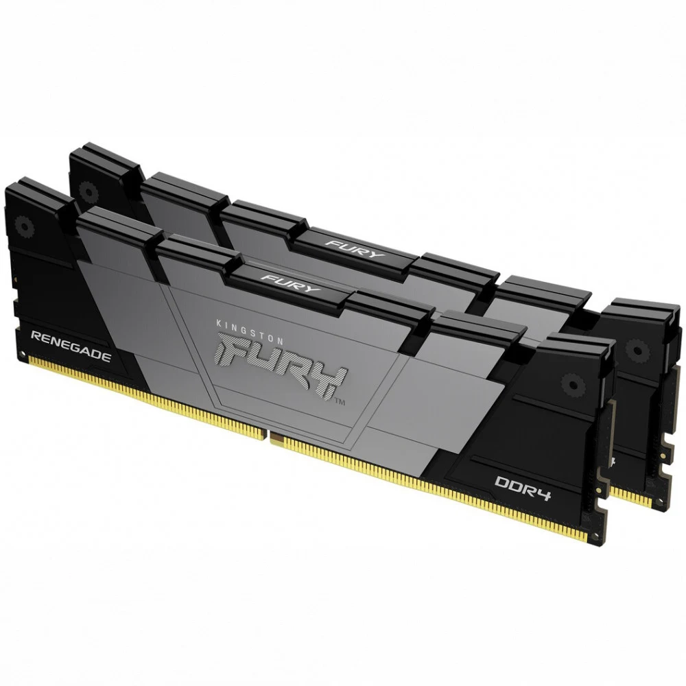Память DDR4 2x8GB 4800MHz Kingston KF448C19RB2K2/16 Fury Renegade Black RTL Gaming PC4-38400 CL19 DIMM 288-pin 1.5В kit single rank с радиатором Ret
