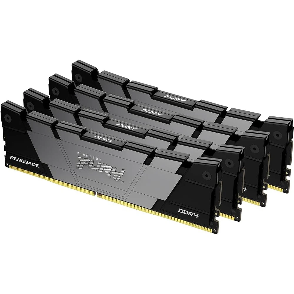 Память DDR4 4x8GB 3200MHz Kingston KF432C16RB2K4/32 Fury Renegade Black RTL Gaming PC4-25600 CL16 DIMM 288-pin 1.35В single rank с радиатором Ret