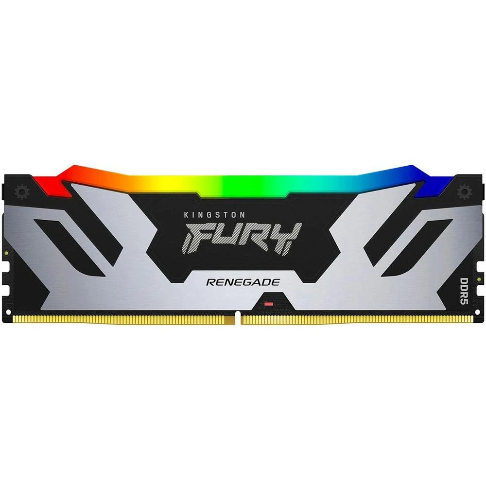 Оперативная память DDR5 24GB 7200MHz Kingston KF572C38RSA-24 Fury Renegade Silver/Black RGB RTL Gaming PC5-57600 CL38 DIMM 288-pin 1.45В single rank с радиатором Ret [KF572C38RSA-24]