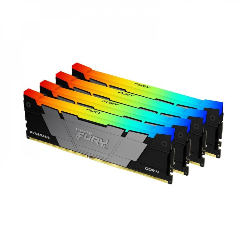 Память DDR4 4x16GB 3600MHz Kingston KF436C16RB12AK4/64 Fury Renegade RGB RTL Gaming PC4-28800 CL16 DIMM 288-pin 1.35В kit dual rank с радиатором Ret