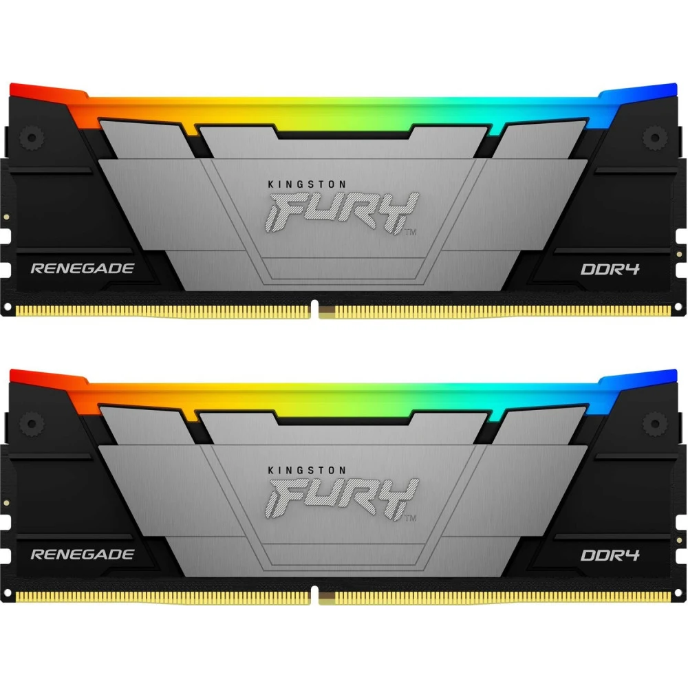 Комплект модулей памяти Kingston 64GB DDR4 3200 FURY Renegade RGB Black XMP Non-ECC Unbuffered DIMM (Kit 2*32gb) 2RX8 16-19-19 1.35V 288-pin 16Gbit