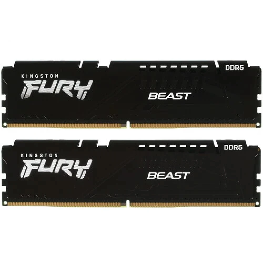 DDR 5 DIMM 32Gb PC41600, 5200Mhz, Kingston FURY Beast Black CL40 (KF552C40BB2-3) (retail)