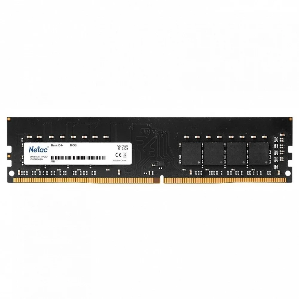 Оперативная память DDR4 16Gb 2666MHz Netac NTBSD4P26SP-16 Basic RTL PC4-21300 CL19 DIMM 288-pin 1.2В single rank Ret [NTBSD4P26SP-16]