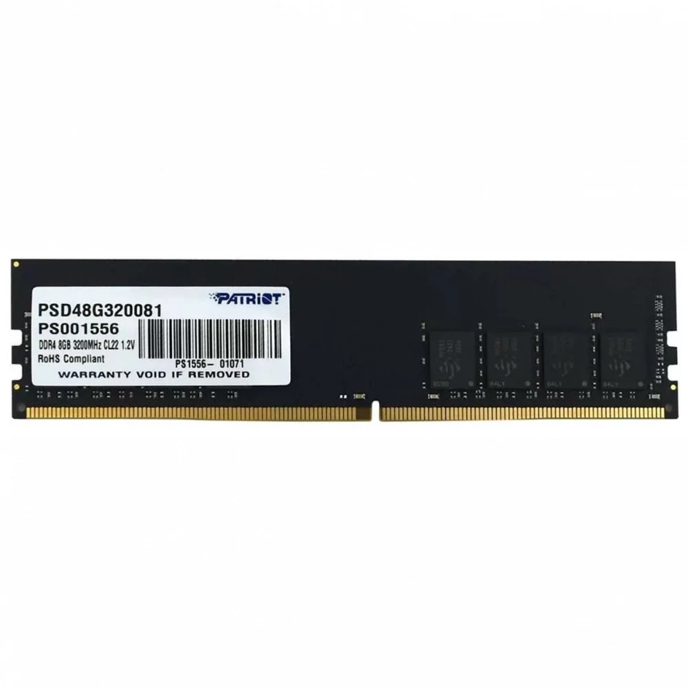 Оперативная память DDR4 8Gb 3200MHz Patriot PSD48G320081 Signature RTL Gaming PC4-25600 CL22 DIMM 288-pin 1.2В single rank Ret [PSD48G320081]