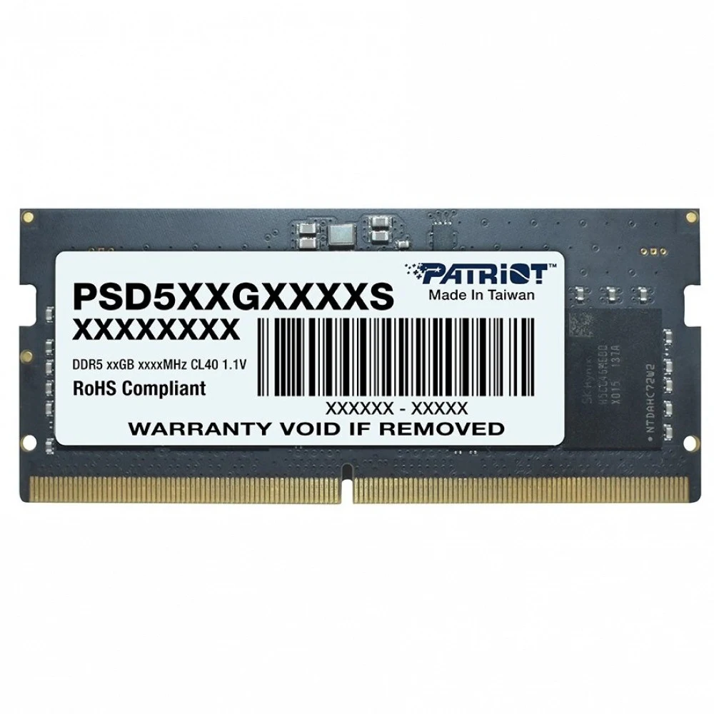 Оперативная память DDR5 8Gb 4800MHz Patriot PSD58G480041S RTL PC5-38400 CL40 SO-DIMM 260-pin 1.1В single rank Ret [PSD58G480041S]