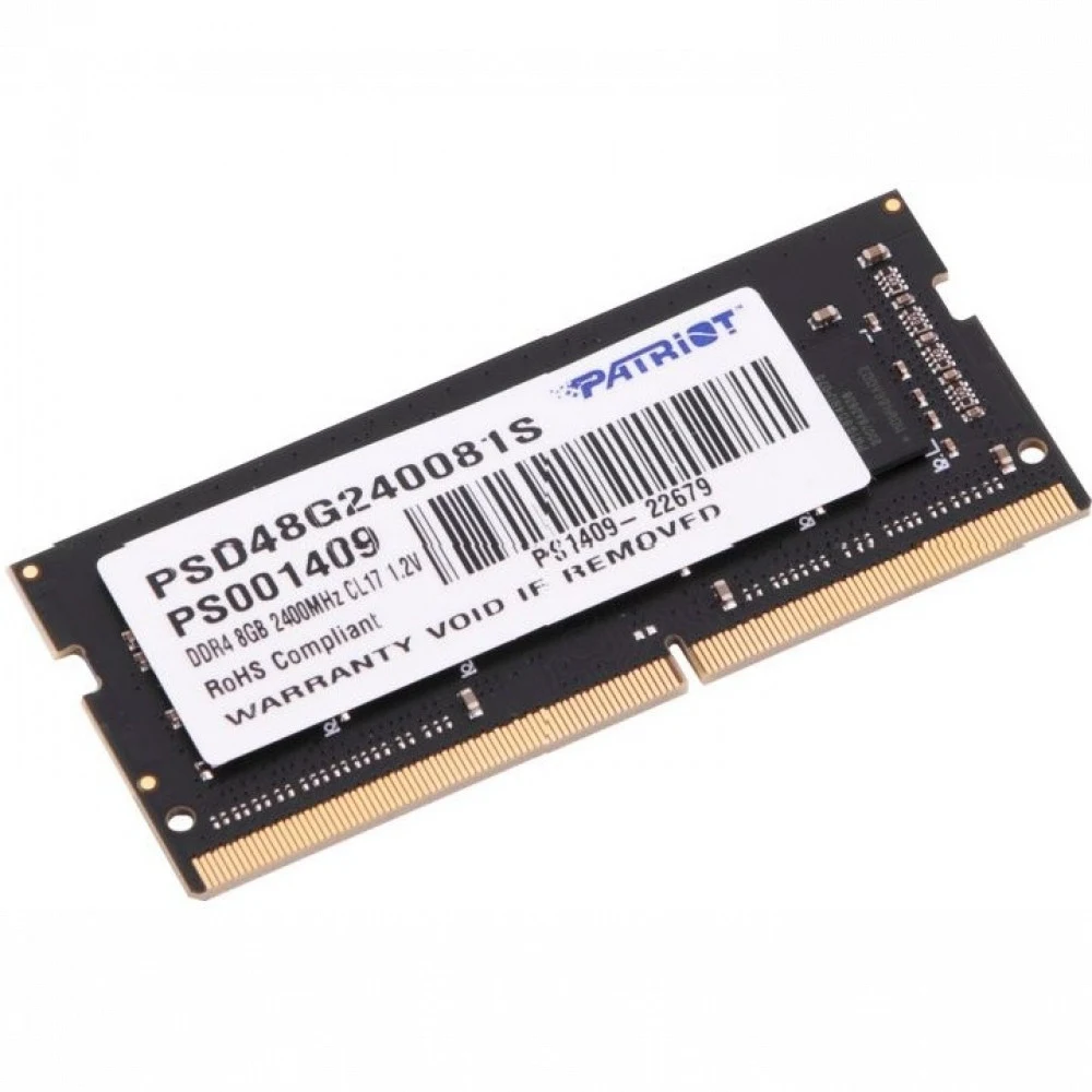 Оперативная память DDR4 8Gb 3200MHz Patriot PSD48G320081S Signature RTL PC4-25600 CL22 SO-DIMM 260-pin 1.2В single rank Ret [PSD48G320081S]