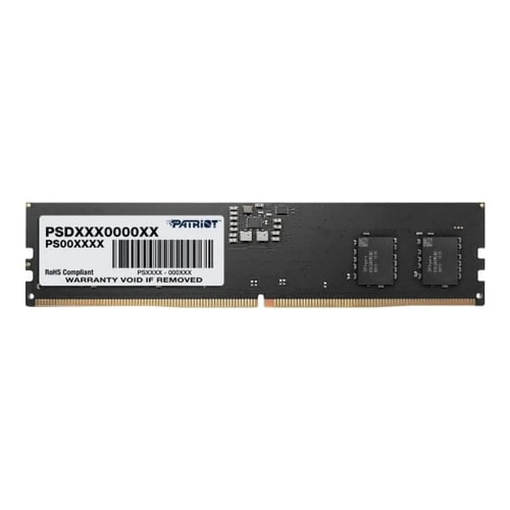Memory Module PATRIOT Signature Line DDR5 Общий объём памяти 32Гб Module capacity 32Гб Количество 1 5200 МГц Множитель частоты шины 42 1.1 В PSD532G52002