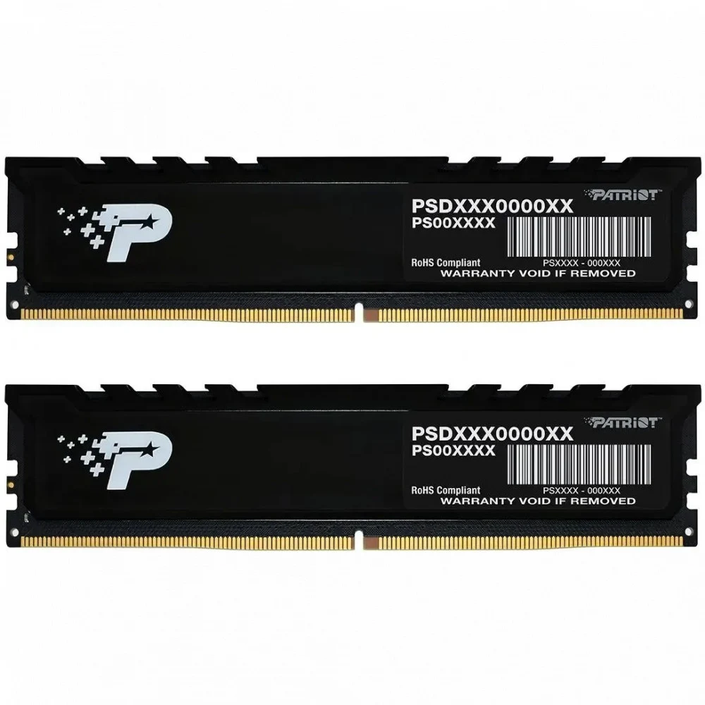 Память DDR5 2x32GB 4800MHz Patriot PSP564G4800KH1 Signature Premium RTL PC5-38400 CL40 DIMM 288-pin 1.1В kit single rank с радиатором Ret