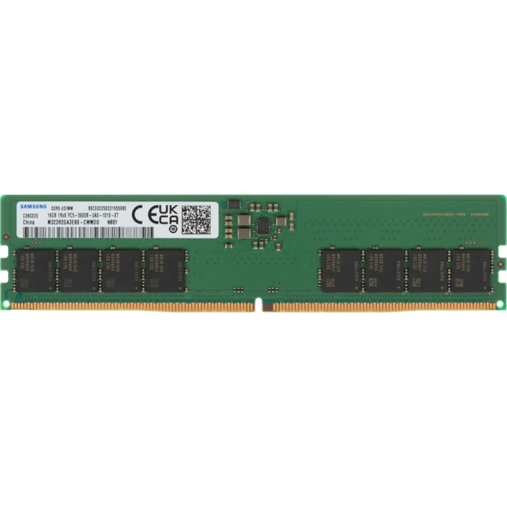 Модуль памяти 16GB Samsung DDR5 5600 UDIMM Desktop Non-ECC,CL46, 1.1V, 1Rx8, Bulk