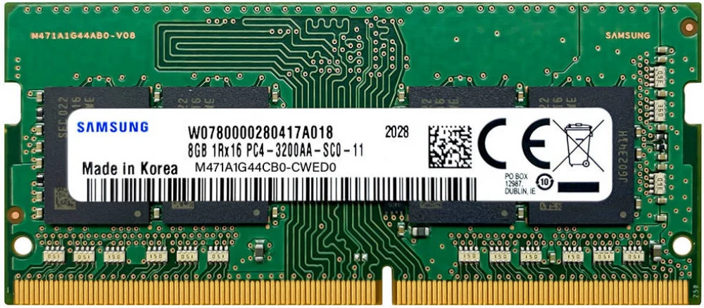 Оперативная память Samsung DDR4 8GB SO-DIMM 3200MHz 1.2V (M471A1G44CB0-CWE) 1 year, OEM