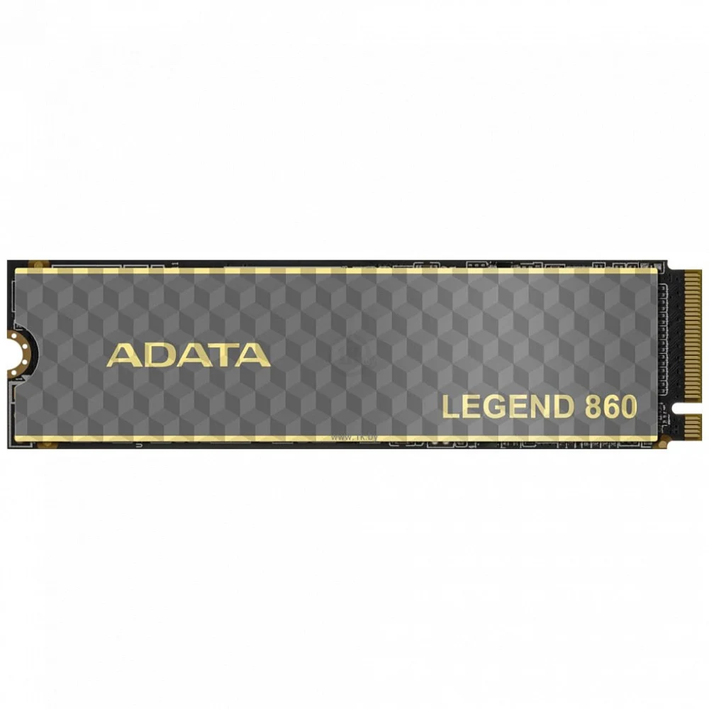 Твердотельный накопитель/ ADATA SSD LEGEND 860, 1000GB, M.2(22x80mm), NVMe 1.4, PCIe Gen 4x4, 3D NAND, R/W 6000/4000MB/s, IOPs н.д./н.д., TBW 320, DWPD 0.2 (5 лет)