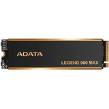 Твердотельный накопитель/ ADATA SSD LEGEND 960 MAX, 1000GB, M.2(22x80mm), NVMe 1.4, PCIe 4.0 x4, 3D NAND, R/W 7400/6000MB/s, IOPs 730 000/610 000, DRAM buffer 1000MB, TBW 780, DWPD 0.43, with BIG He