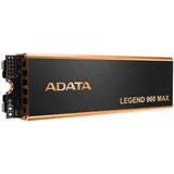Твердотельный накопитель/ ADATA SSD LEGEND 960 MAX, 1000GB, M.2(22x80mm), NVMe 1.4, PCIe 4.0 x4, 3D NAND, R/W 7400/6000MB/s, IOPs 730 000/610 000, DRAM buffer 1000MB, TBW 780, DWPD 0.43, with BIG He
