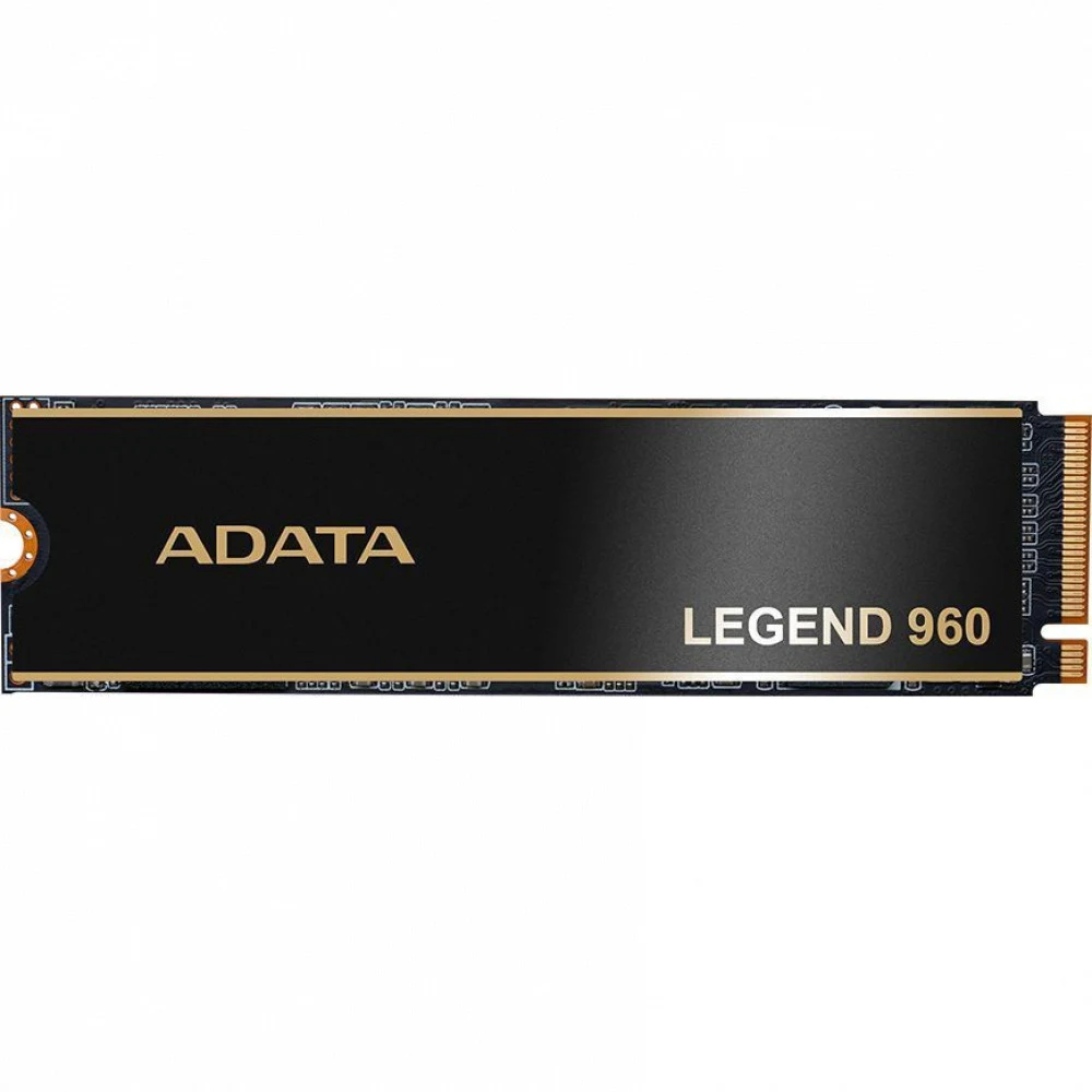 Твердотельный накопитель/ ADATA SSD LEGEND 960, 1000GB, M.2(22x80mm), NVMe 1.4, PCIe 4.0 x4, 3D NAND, R/W 7400/6000MB/s, IOPs 730 000/610 000, DRAM buffer 1000MB, TBW 780, DWPD 0.43, with Heat Sprea