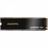 Твердотельный накопитель/ ADATA SSD LEGEND 960, 4000GB, M.2(22x80mm), NVMe 1.4, PCIe 4.0 x4, 3D NAND, R/W 7400/6800MB/s, IOPs 700 000/550 000, DRAM buffer 4000MB, TBW 3120, DWPD 0.43, with Heat Spre