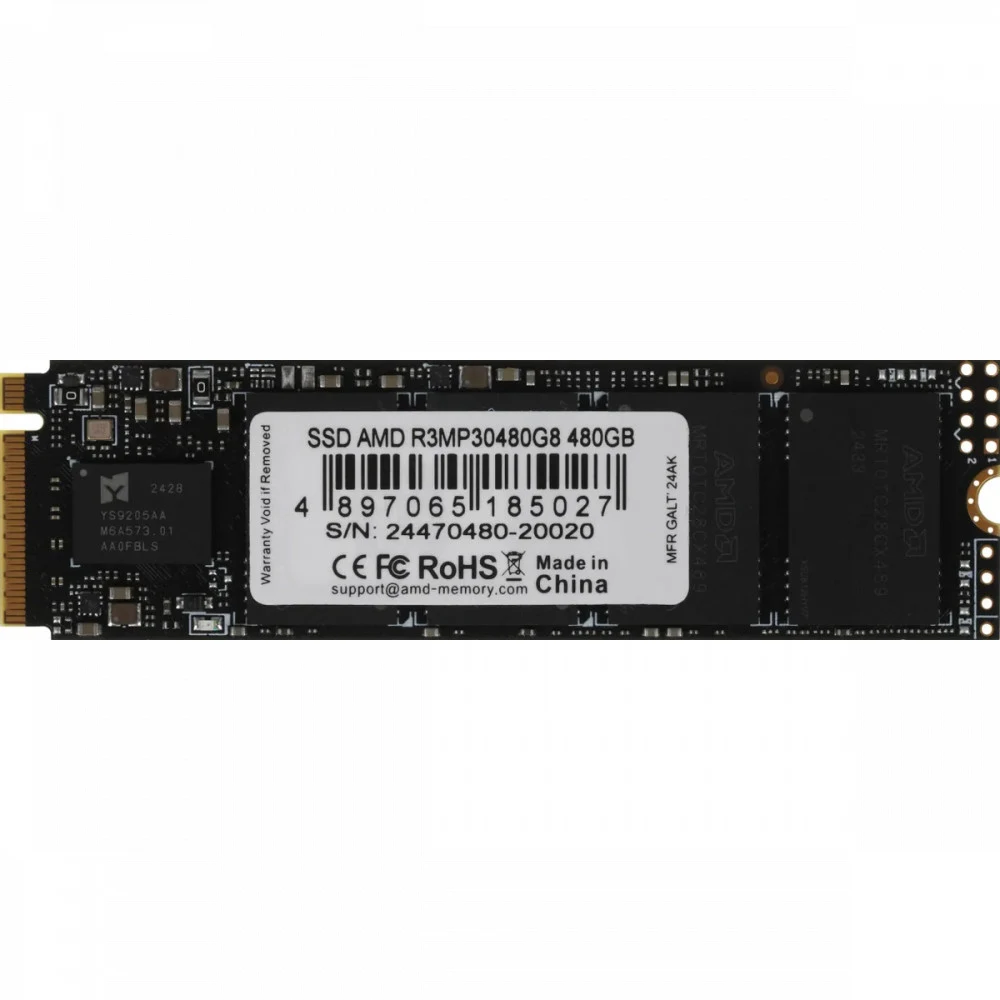Твердотельный накопитель 480GB SDD AMD RADEON R3 M.2 PCIe 3.0 R3300/W2200 R3MP30480G8