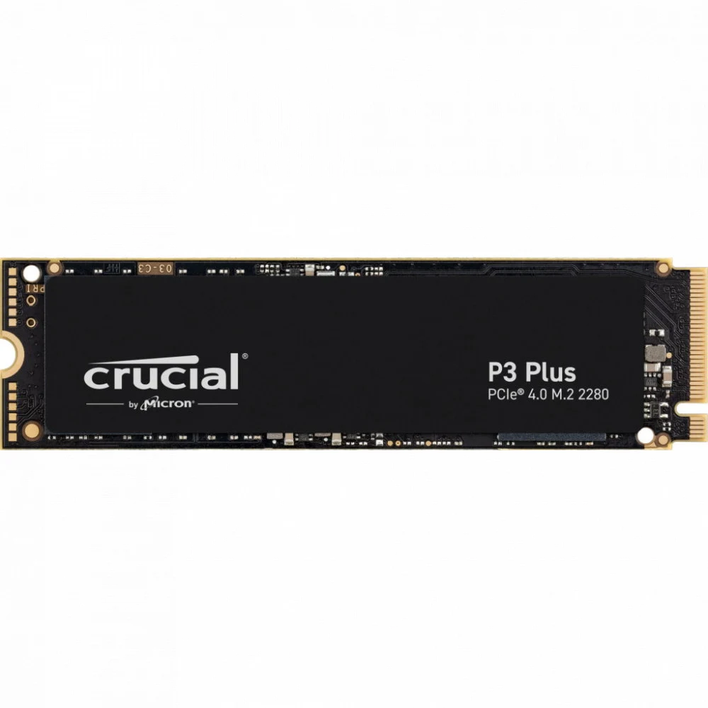 Твердотельный накопитель SSD M.2 Crucial 4.0Tb P3 Plus <CT4000P3PSSD8> (PCI-E 4.0 x4, up to 4800/4100MBs, 3D NAND, NVMe, 800TBW, 22х80mm)