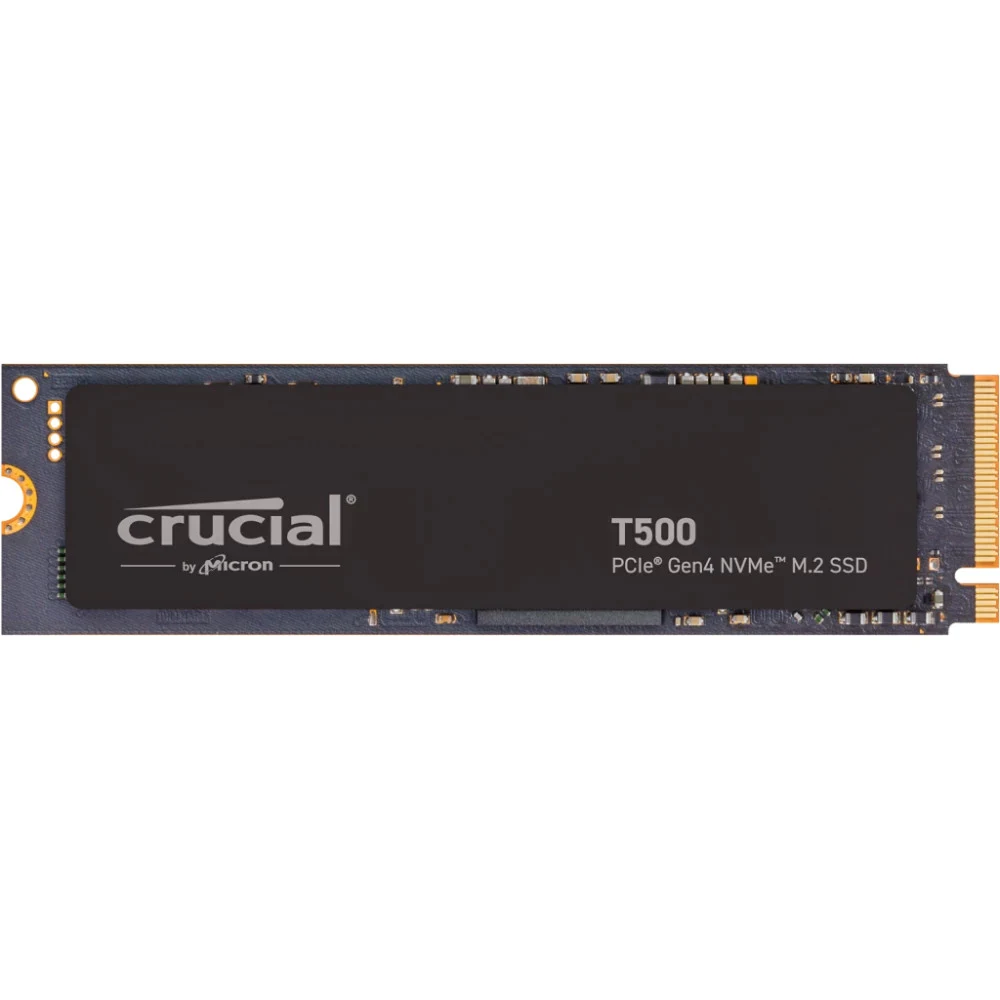 Твердотельный накопитель SSD Crucial M.2 2280 500GB Crucial T500 Client SSD CT500T500SSD8 PCIe Gen4x4 with NVMe, 7200/5700, TLC, 300TBW