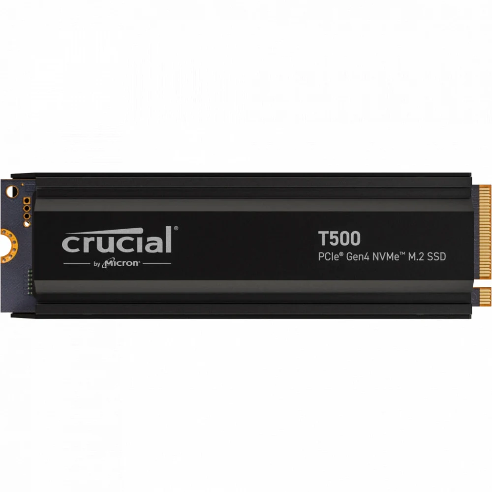 Твердотельный накопитель SSD Crucial T500 1TB PCIe Gen4 NVMe M.2 SSD with heatsink CT1000T500SSD5