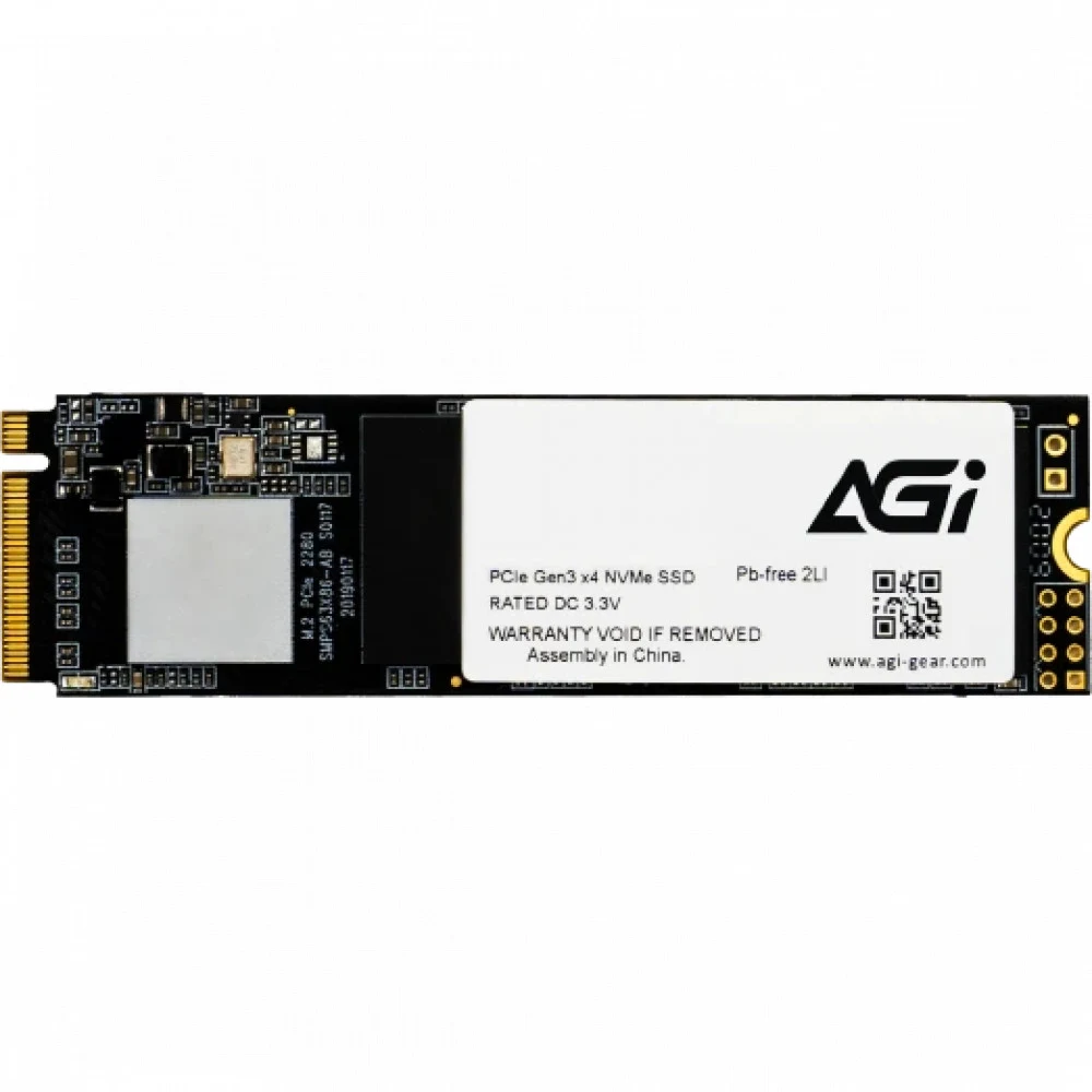 Накопитель SSD AGi PCIe 3.0 x4 512GB AGI512GIMAI298-BK AGI512GIMAI298 AI298 M.2 2280 OEM