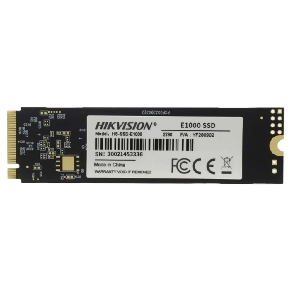 Твердотельный накопитель SSD Hikvision E1000 M.2 2280 HS-SSD-E1000/1024G 1024GB Client SSD PCIe Gen3x4 with NVMe, 2100/1800, IOPS 135/128K, MTBF1.5M, 3D NAND TLC, 640TBW, 0,57DWPD, RTL (018629)
