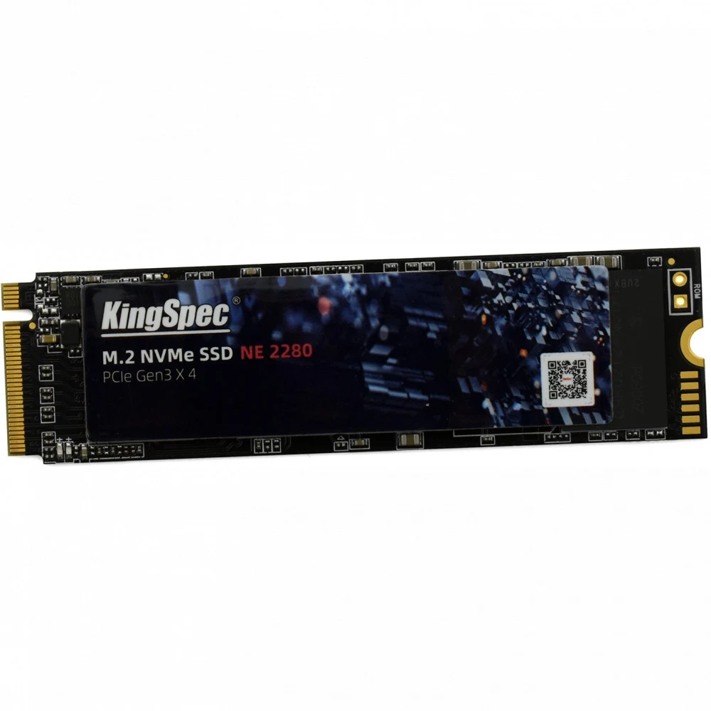 Твердотельный накопитель/ Kingspec SSD NE-512 2280, 512GB, M.2(22x80mm), NVMe, PCIe 3.0 x4, R/W 2400/1700MB/s, IOPs н.д./н.д., TBW 400, DWPD 0.69 (3 года)
