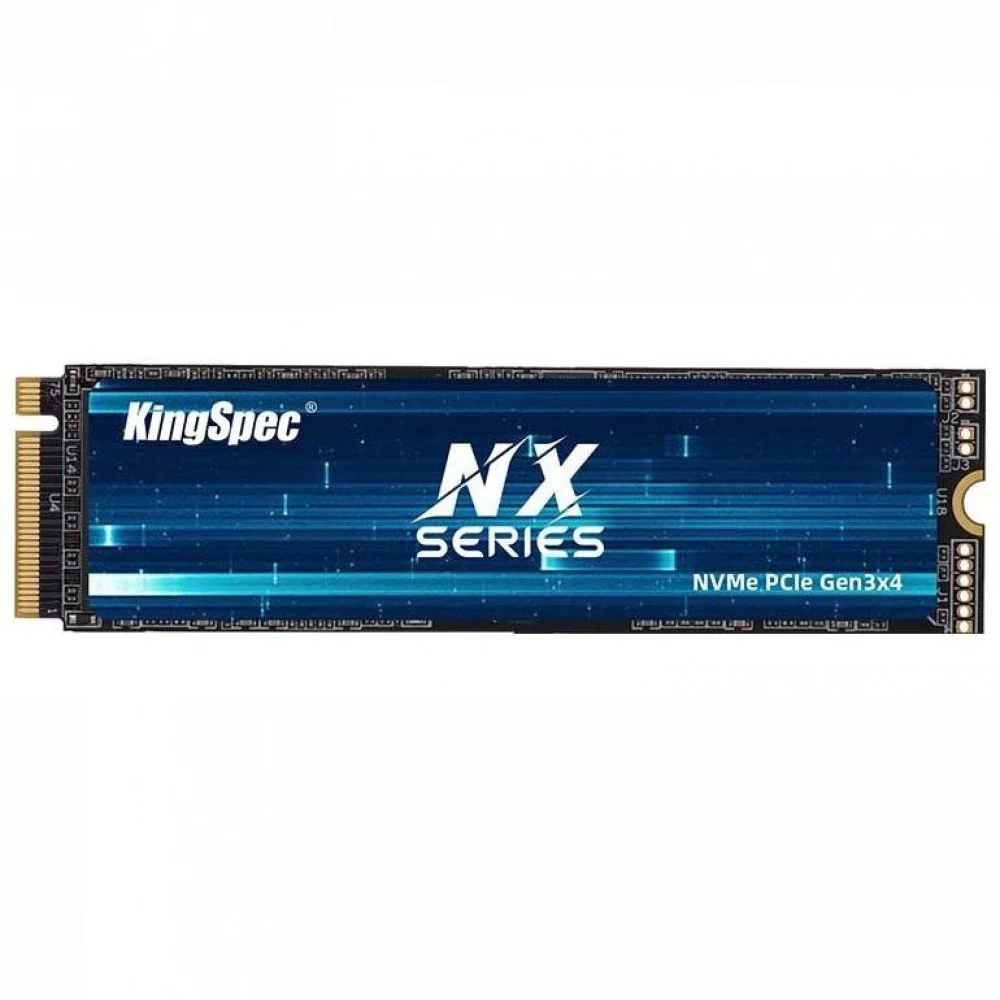 Твердотельный накопитель/ Kingspec SSD NX-1TB 2280, 1024GB, M.2(22x80mm), NVMe, PCIe 3.0 x4, 3D TLC, R/W 3400/3100MB/s, IOPs 380 000/320 000, TBW 1000, DWPD 0.89 (3 года)
