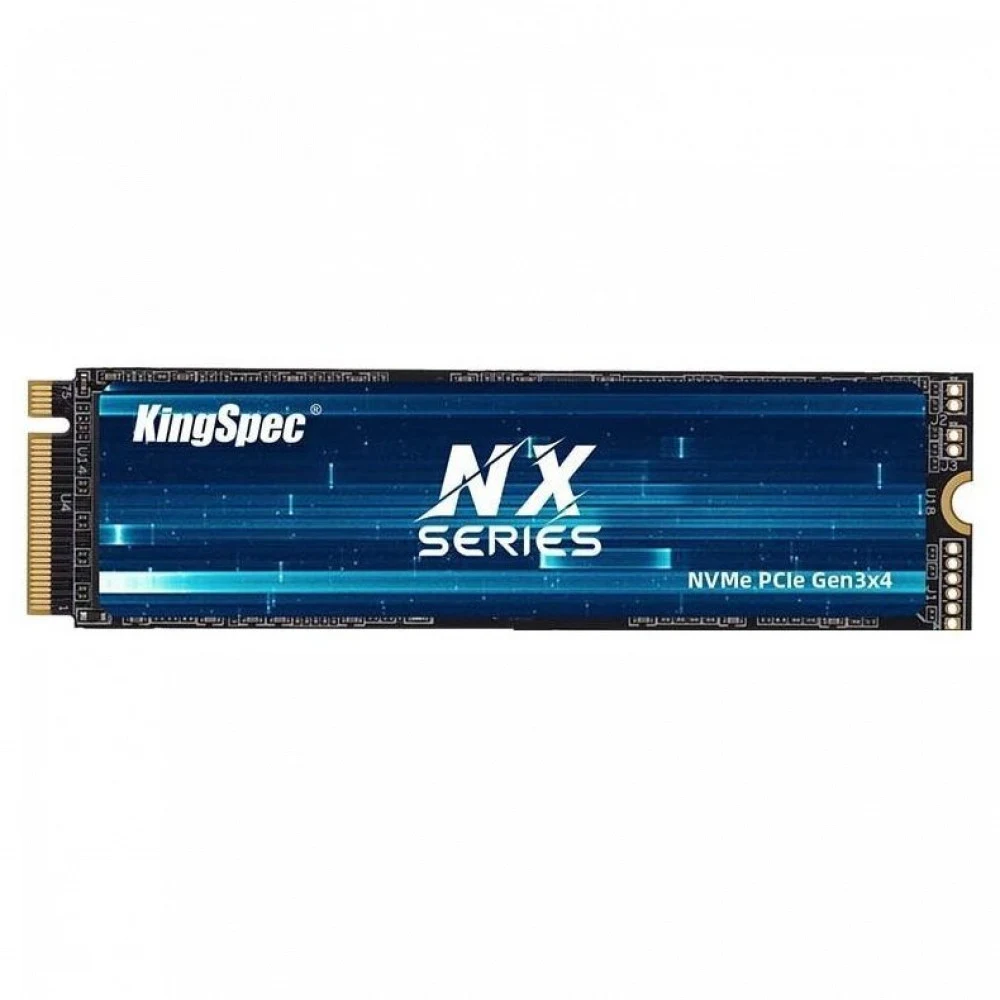 Твердотельный накопитель/ Kingspec SSD NX-512 2280, 512GB, M.2(22x80mm), NVMe, PCIe 3.0 x4, 3D TLC, R/W 3400/2500MB/s, IOPs 380 000/320 000, TBW 500, DWPD 0.89 (3 года)