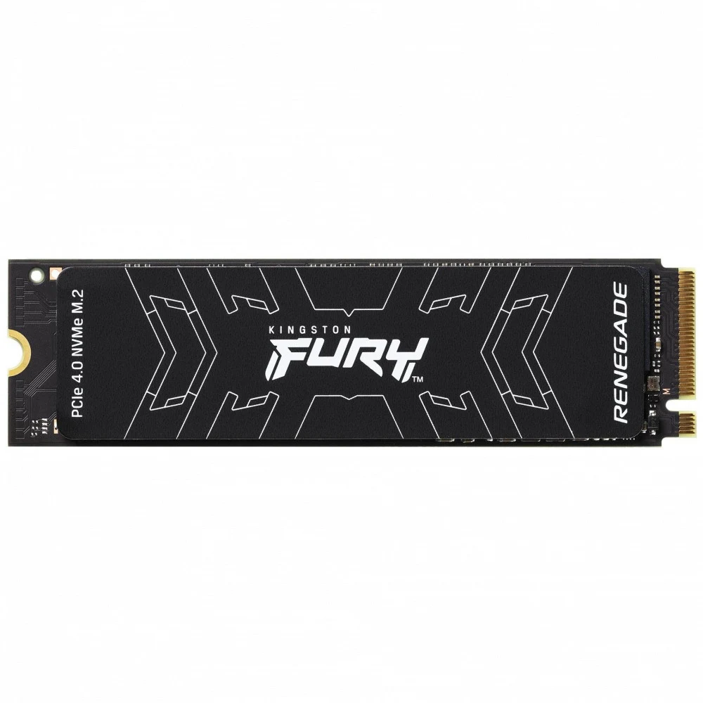 Твердотельный накопитель/ Kingston SSD Fury Renegade, 1000GB, M.2(22x80mm), NVMe, PCIe 4.0 x4, 3D TLC, R/W 7300/6000MB/s, IOPs 900 000/1 000 000, DRAM buffer 1024MB, TBW 1000, DWPD 0.55, with Heat S