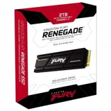 Твердотельный накопитель/ Kingston SSD Fury Renegade, 2000GB, M.2(22x80mm), NVMe, PCIe 4.0 x4, 3D TLC, R/W 7300/7000MB/s, IOPs 1 000 000/1 000 000, DRAM buffer 2048MB, TBW 2000, DWPD 0.55, with Heat