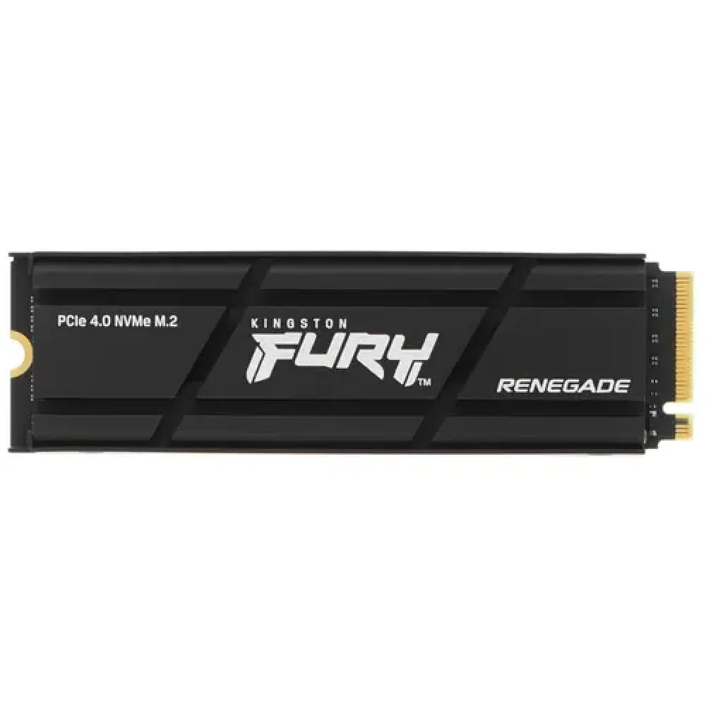 Твердотельный накопитель/ Kingston SSD Fury Renegade, 4000GB, M.2(22x80mm), NVMe, PCIe 4.0 x4, 3D TLC, R/W 7300/7000MB/s, IOPs 1 000 000/1 000 000, DRAM buffer 4096MB, TBW 4000, DWPD 0.55, with Heat
