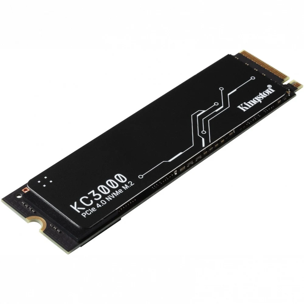 Твердотельный накопитель SSD Kingston KC3000 M.2 2280 SKC3000D/2048G 2048GB Client SSD PCIe 4.0 NVMe, 7000/7000, IOPS 1000/1000K, MTBF 1.8M, 3D TLC, 1600TBW, 0.71DWPD, with Heat Spreader (5 лет), RT