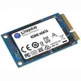 Твердотельный накопитель/ Kingston SSD KC600, 512GB, mSATA, SATA3, 3D TLC, R/W 550/520MB/s, IOPs 90 000/80 000, DRAM buffer 512MB, TBW 300, DWPD 0.32 (5 лет)