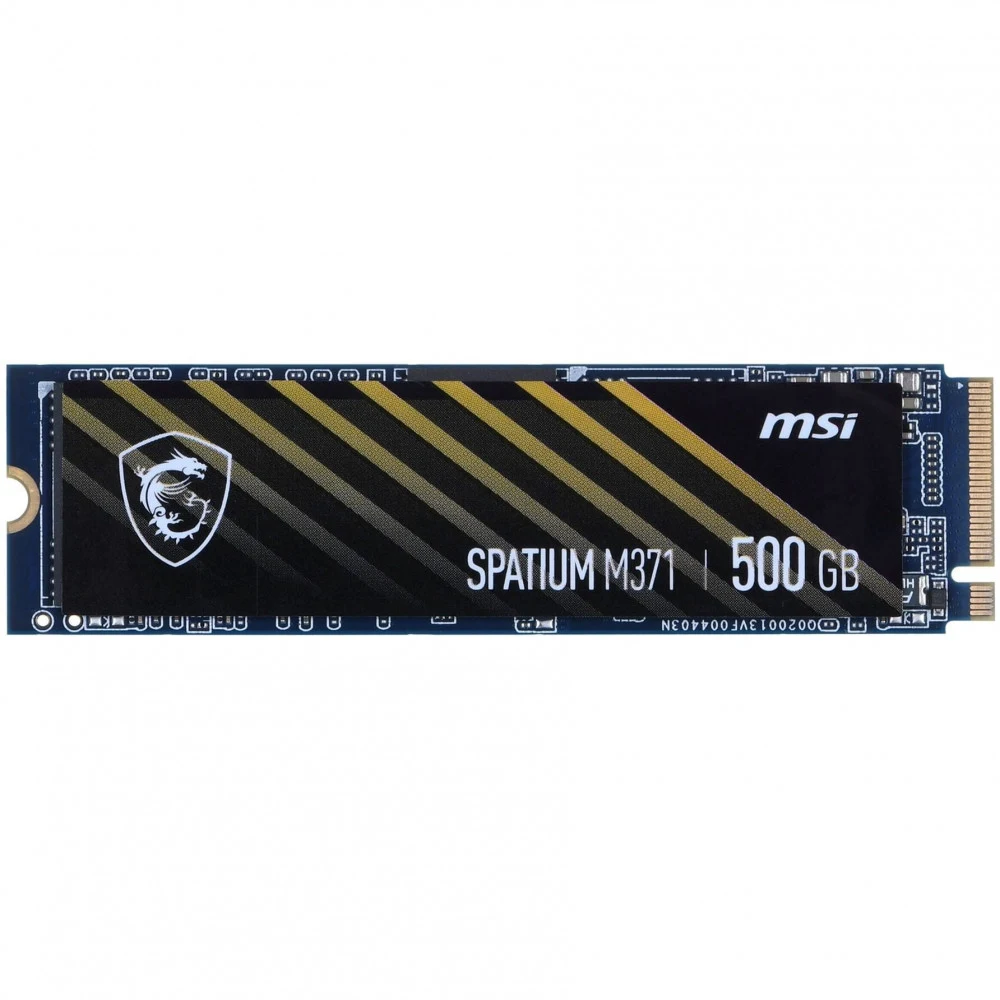MSI SSD SPATIUM M371, 500GB, M.2(22x80mm), NVMe, PCIe 3.0 x4, 3D TLC, R/W 2200/1150, IOPs 60 000/200 000, TBW 110, DWPD 0.12 (5 лет)