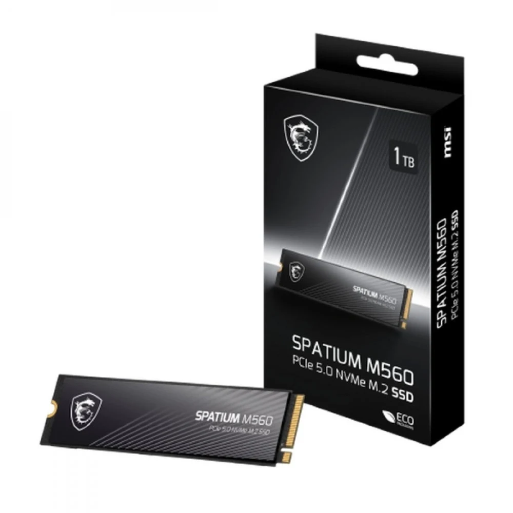 Твердотельный накопитель MSI SSD SPATIUM M560 1TB M.2 2280 PCle 5.0 NVMe R10200/W8400MB/s 3D NAND TLC MTBF 1.5M 1300000/1400000 IOPS 600TBW