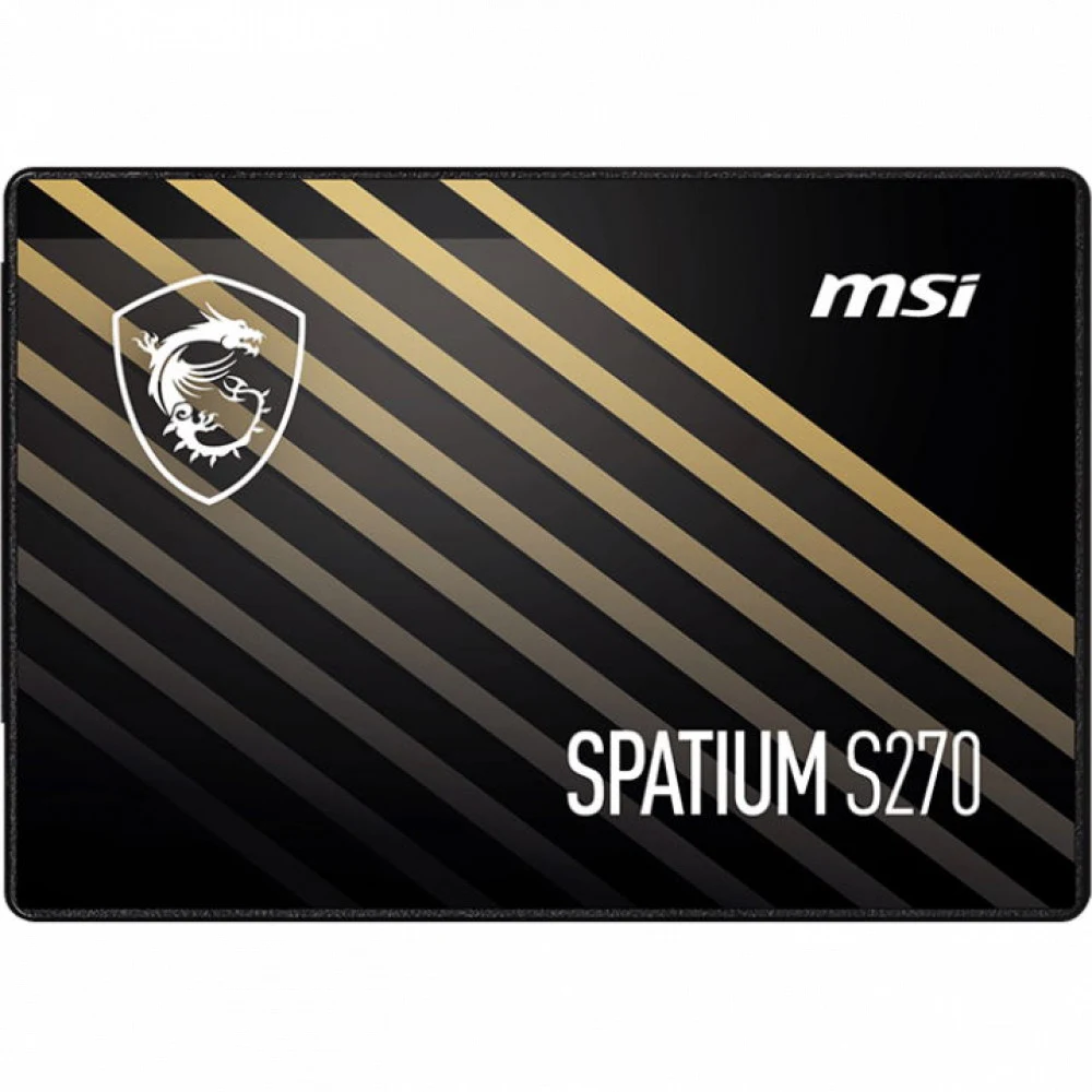 Накопитель SSD MSI 960Gb SATA 2.5" SPATIUM S270,3D TLC, R/W 500/450, IOPs 55 000/80 000, TBW 500, DWPD 0.28 (S78-440P130-P83)