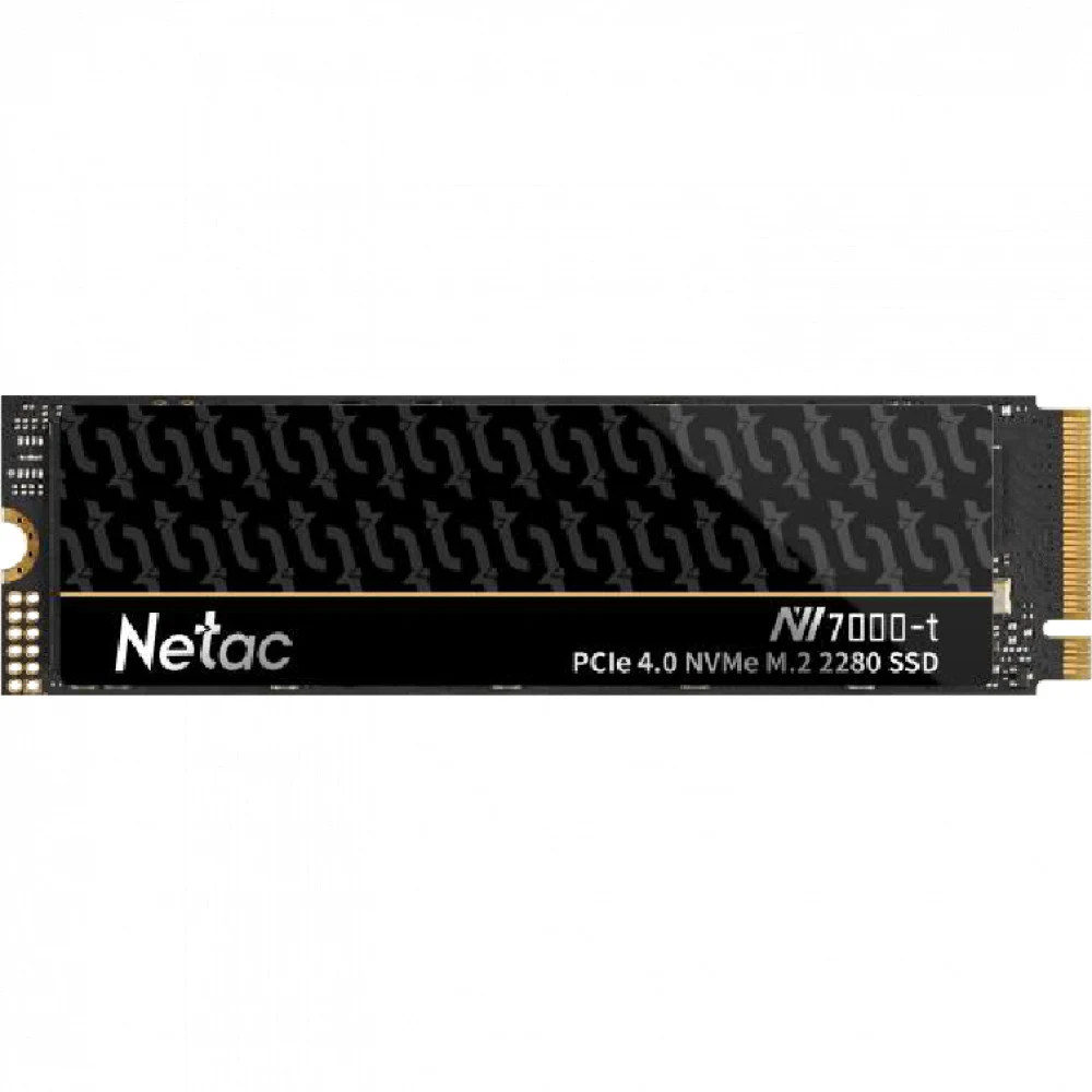 SSD накопитель Netac SSD NV7000-t 4TB PCIe 4 x4 M.2 2280 NVMe 3D NAND, R/W up to 7300/6700MB/s, IOPS(R4K) 900K/700K, TBW 2560TB, slim heatspreader, 5y wty