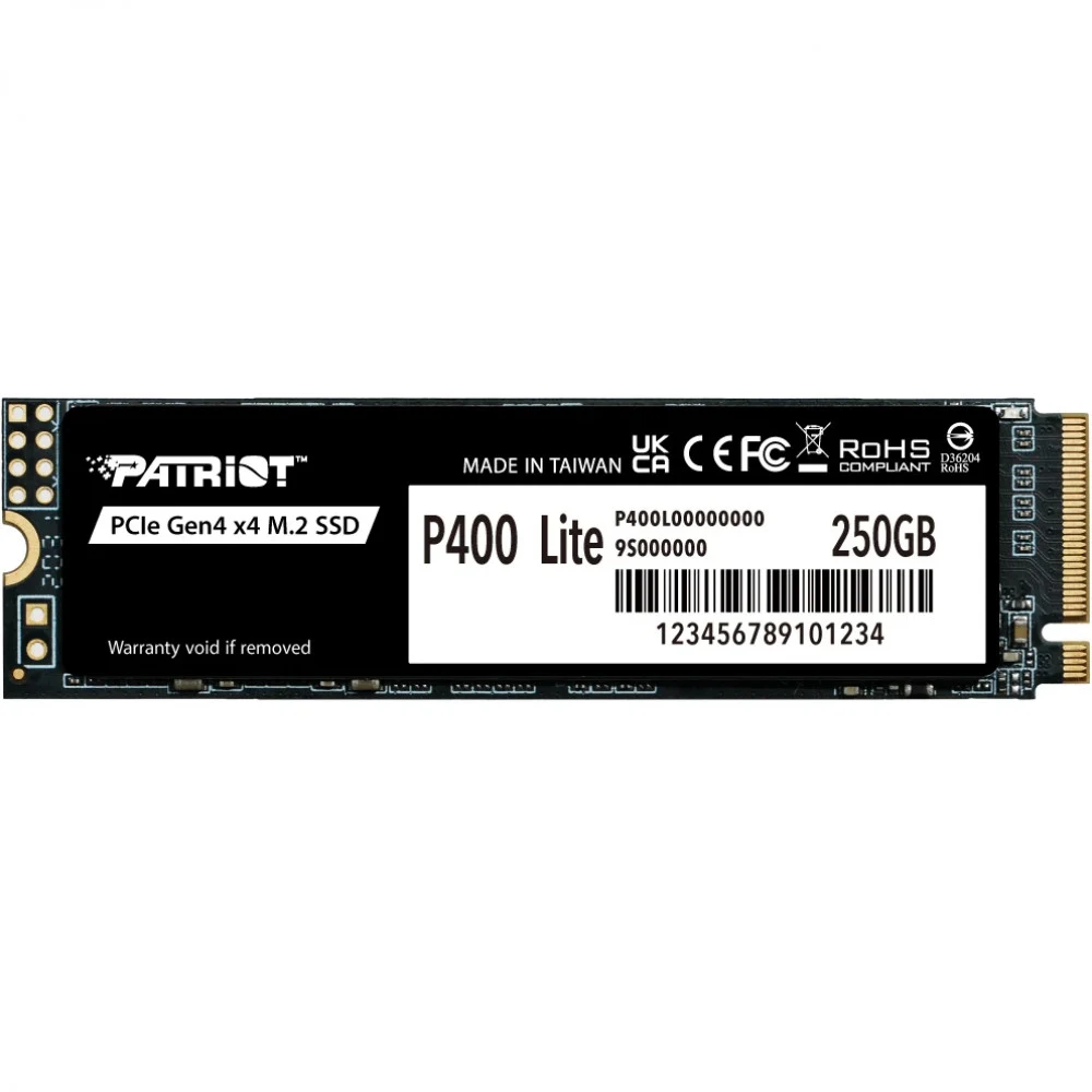 Твердотельный накопитель SSD 250 Gb M.2 PCI-E Patriot P400 Lite P400LP250GM28H, R3200/W1300 P400LP250GM28H